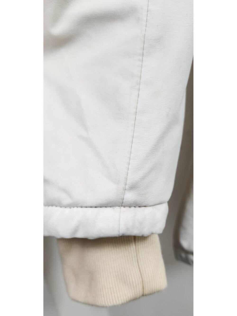 PRADA Sport Linea Rossa Gore-Tex Jacket Womens 42 White Real Fur Hood Nylon Coat - Picture 10 of 16